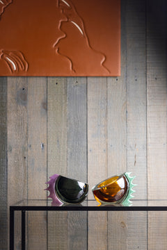 Midnight Amethyst Sculptural Glass Vase