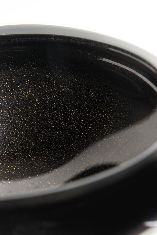 Obsidian Flare Oval Glass Bowl