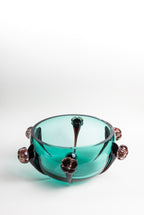 Emerald Blossom Glass Bowl
