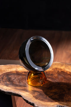 Smoke & Ember Orb Glass Vase