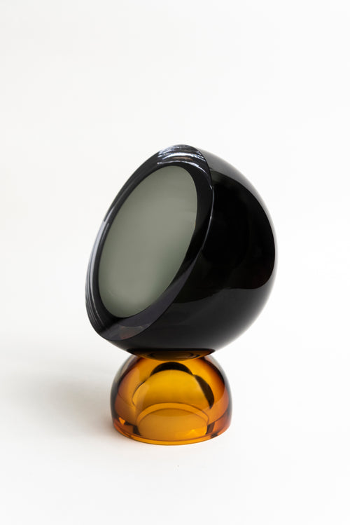 Smoke & Ember Orb Glass Vase