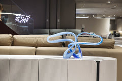 Cerulean Duo Loop Interlocking Glass Vases