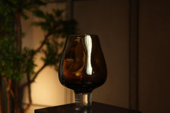 Amber Cascade Gradient Glass Vase