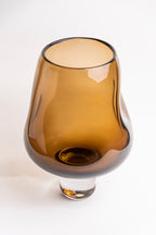 Amber Cascade Gradient Glass Vase