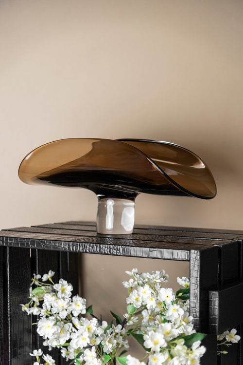 Earthwave Brown Gradient Glass Vase