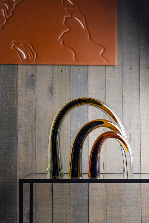 Amber Arch Glass Vase - Small