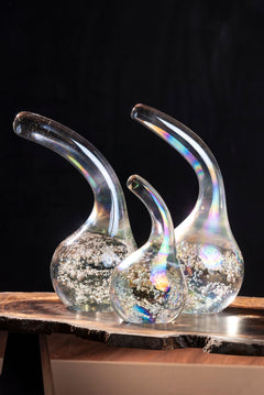 Luminous Arc Glass Vase - Small