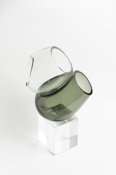 Bubble Cascade Handblown Glass Sculpture - Small