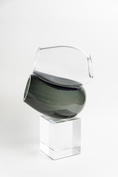 Bubble Cascade Handblown Glass Sculpture - Large