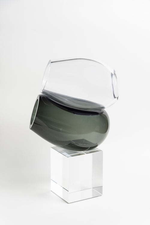 Bubble Cascade Handblown Glass Sculpture - Large