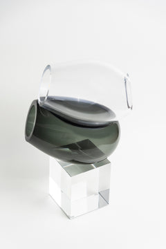 Bubble Cascade Handblown Glass Sculpture - Large