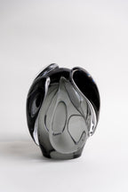 Smoky Petal Art Glass Vase
