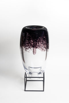 Violet Eclipse Glass Floor Vase - Large