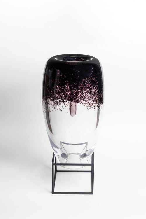 Violet Eclipse Glass Floor Vase - Large