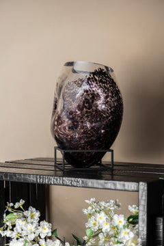 Violet Eclipse Glass Floor Vase - Small