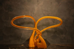 Golden Whirl Handblown Glass Vase Set (Set of 2)