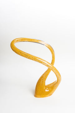 Golden Whirl Handblown Glass Vase Set (Set of 2)