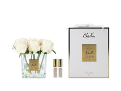 Couture Rose Buds In Clear Glass Gold - Blush