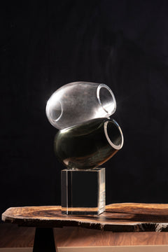 Bubble Cascade Handblown Glass Sculpture - Small