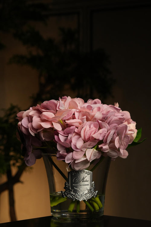 Hydrangeas & Rosebuds - Mauve