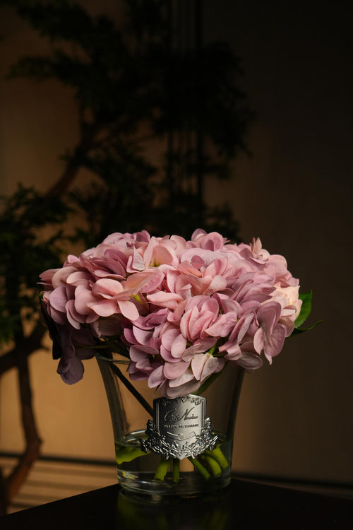 Hydrangeas & Rosebuds - Mauve