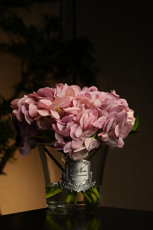 Hydrangeas & Rosebuds - Mauve