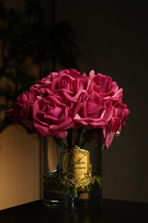 Grand Rose Bouquet - Magenta (Black Box With Gold Badge)