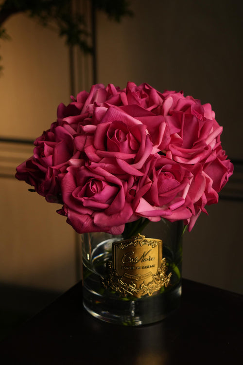 Grand Rose Bouquet - Magenta (Black Box With Gold Badge)