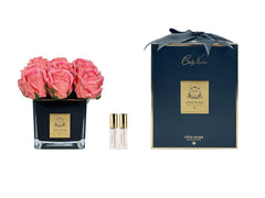 Couture Rose Buds In black Glass Gold - Peach