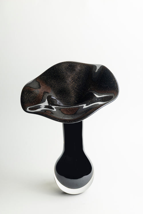 Onyx Bloom Handblown Glass Vase - Large