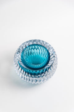 Ocean Haze Textured Glass Vase  - Small