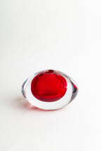 Radiant Ruby Handblown Glass Vase - Small