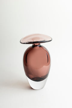 Noir & Crimson Handblown Glass Vase