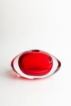 Radiant Ruby Handblown Glass Vase - Large
