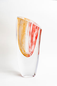 Sunflare Slant Glass Vase