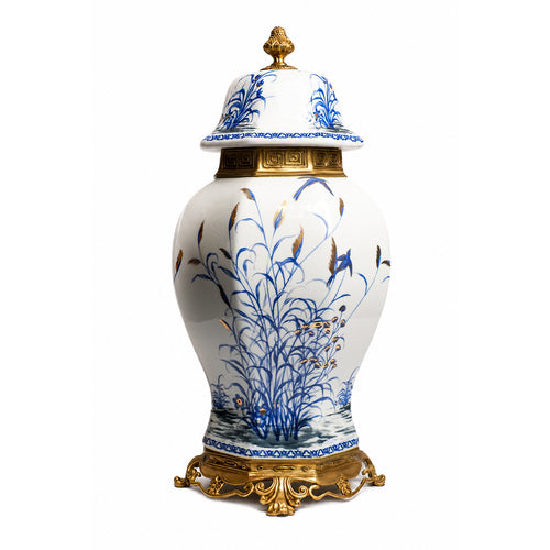 Imperial Blue Garden Decorative Jar