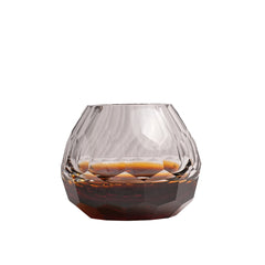 Amber Prism Glass Vase