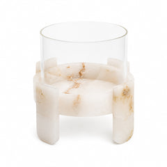 Ivory Arc Marble Candle Holder