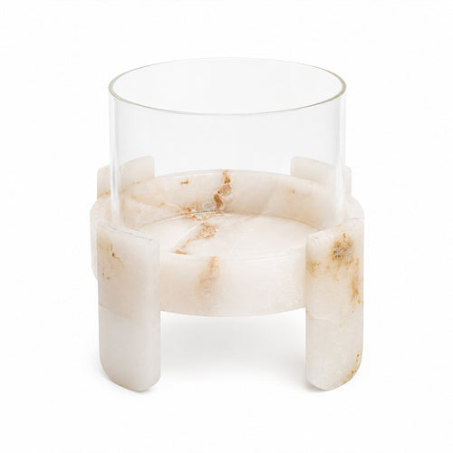 Ivory Arc Marble Candle Holder