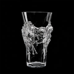 Equestrian Crystal Glass Vase