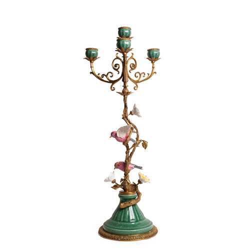 Emerald Bird Heritage Candle Stand