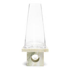 Emerald Pedestal Marble Glass Vase