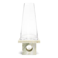 Emerald Pedestal Marble Glass Vase