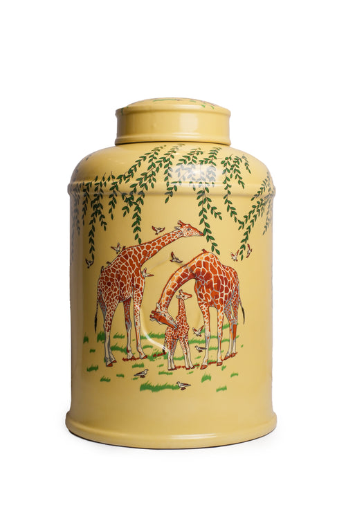 Savannah Yellow Giraffe Decor Jar - Large