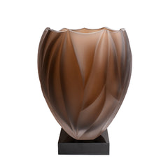 Amber Petal Sculptural Vase