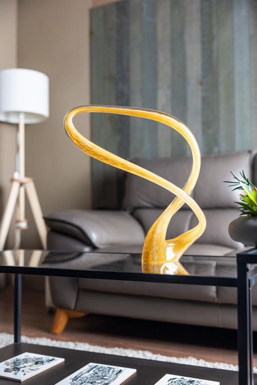 Golden Whirl Handblown Glass