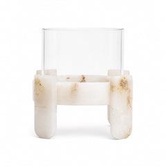 Ivory Arc Marble Candle Holder