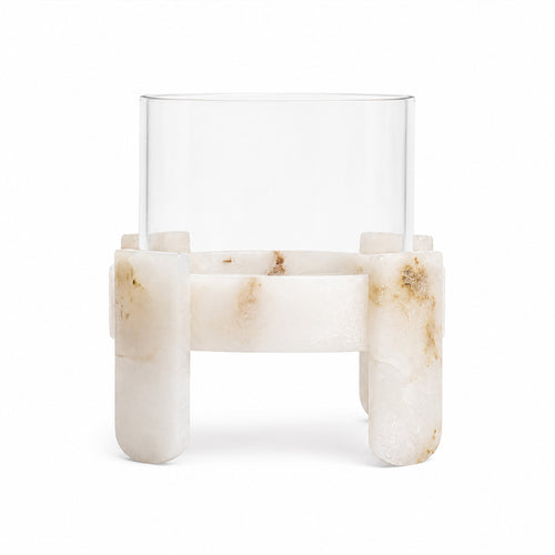 Ivory Arc Marble Candle Holder