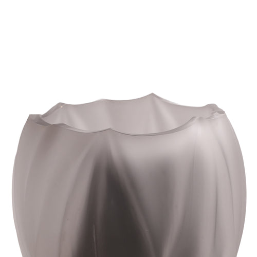 Smoky Petal Sculptural Vase