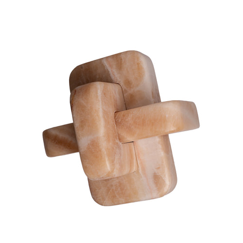 Interlock Blush Marble Sculpture